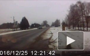 Зимний велосипедист.