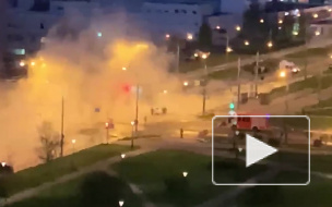 Ночью Рыбацкое заволокло паром после прорыва трубы