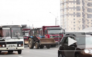 Север Петербурга стоит в пробке