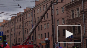 Видео: на Невском загорелась квартира