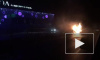 Видео: в Курортном районе после столкновения со столбом горела "Мазда"