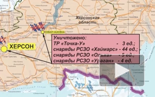 Российская ПВО перехватила три украинские "Точки-У" и 44 снаряда HIMARS