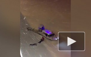 Видео: Мужчина упал с Литейного моста на лед Невы