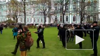 Видео: у Зимнего дворца задержали подростков-участников митинга