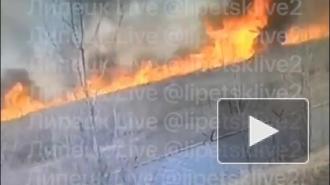 Пожарная машина сгорела при тушении травы под Липецком