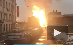 Появилось видео взрыва у станции метро "Балтийская"
