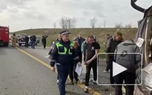 В Ростовской области автобус опрокинулся на трассе