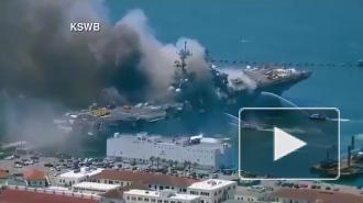 Пожар на военном корабле США обернется экологической катастрофой