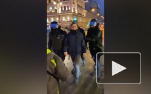 В МВД извинились перед женщиной, которую силовик ударил в живот в Петербурге