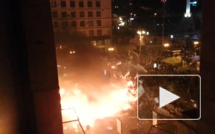 На Майдане вновь горят покрышки и собираются недовольные люди