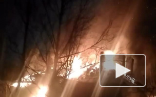 В сети выложили видео пожара в Петрозаводске