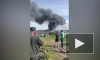Появилось видео горящего склада в морском порту в Усть-Луге 